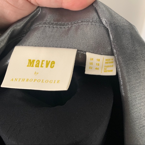 Maeve by Anthropologie Zada Metallic Relaxed Fit Blazer, Size 12 - Picture 4 of 5